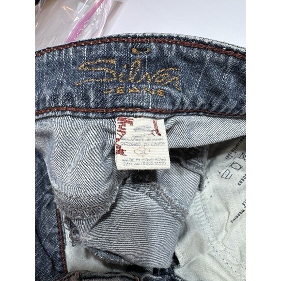 Silver Jeans Co. Women’s Bootcut Jeans 26L Cindy Aiko Y2K Hipster Distressed Hem - Picture 15 of 15
